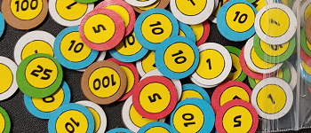 3/4" Double-sided Punchout Counters logo