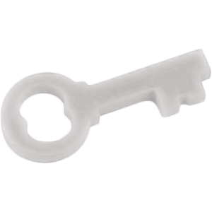 Padlock Key, White Thumbnail