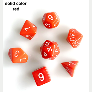 Red 7 Piece Dice Set Thumbnail