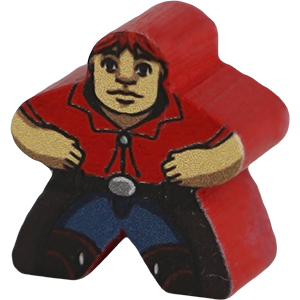 Cowboy, Red - Character Meeple Thumbnail