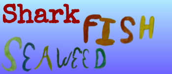 Shark, Fish, Seaweed logo