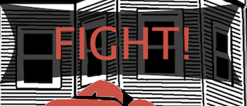 Fight! Displacement logo