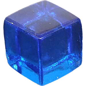 Ice Cube, 10mm, Transparent, Blue