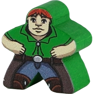Cowboy, Green - Character Meeple Thumbnail