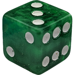 D6, 12mm, Marbled Green Thumbnail