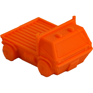 Truck, Flatbed, Orange Thumbnail