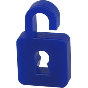 Padlock, Unlocked, Blue Thumbnail