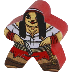 Pirate, Red - Character Meeple Thumbnail