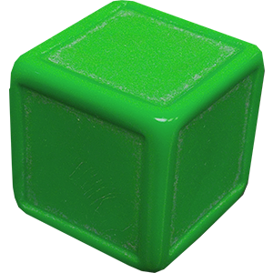 D6, Indented, Blank, Green Thumbnail