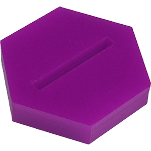 Miniature Base, 25mm Hex, Purple Thumbnail