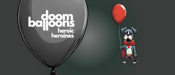 doom balloons - heroic heroines logo