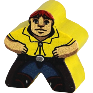 Cowboy, Yellow - Character Meeple Thumbnail