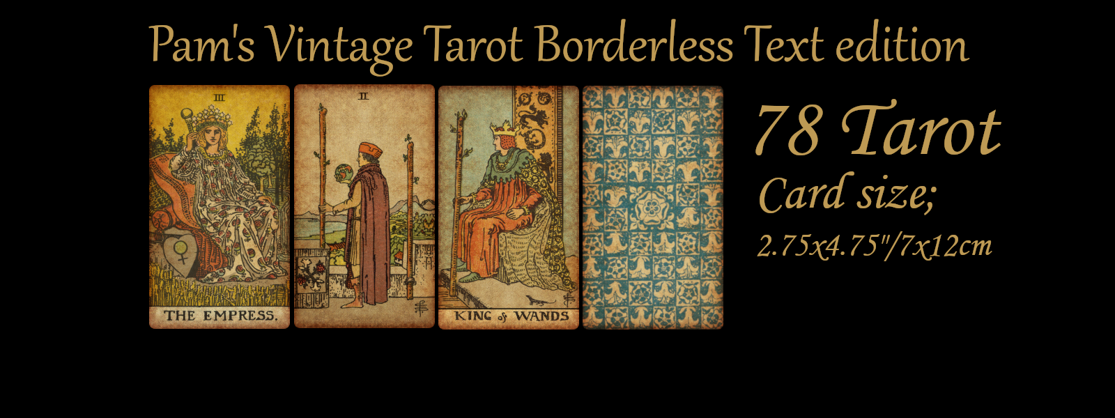 Pam's Vintage Tarot Borderless Text edt