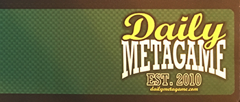 Daily MetaGame VS Card Game Mat - Left Handed logo