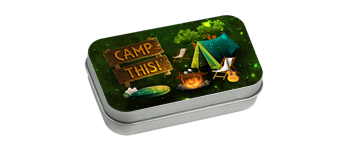 Camp This! Mint Tin Game logo