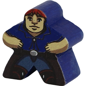 Cowboy, Blue - Character Meeple Thumbnail