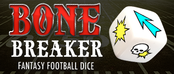 Bone Breakers Dice (White) for Blood Bowl logo