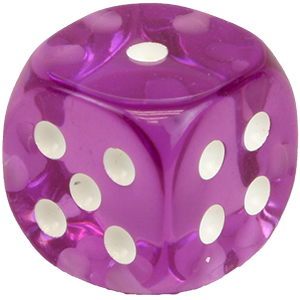 D6, 12mm, Transparent Purple Thumbnail