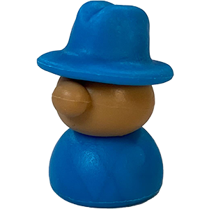 Fedora Person, Blue, Medium Thumbnail