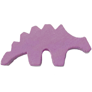 Dinosaur, Ankylosaurus, Wood, Purple Thumbnail