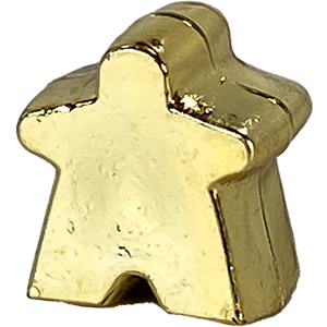 Meeple, Mini, Acrylic, Opaque, Gold Thumbnail