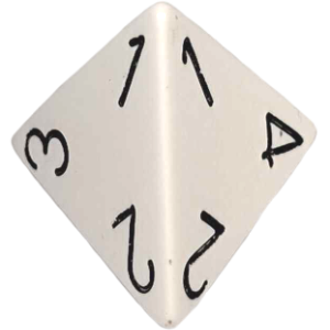 D4, White, Number Top