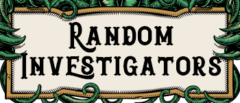 Set 2 Random Investigator Cards for Cthulhu - Death May Die logo