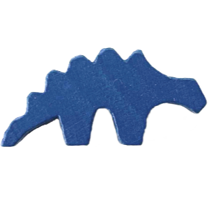 Dinosaur, Ankylosaurus, Wood, Blue Thumbnail