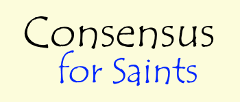 Consensus: For Saints logo