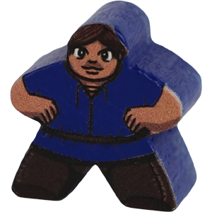 Villager, Blue - Character Meeple Thumbnail