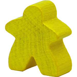 Meeple, Large, Wood, Yellow Thumbnail