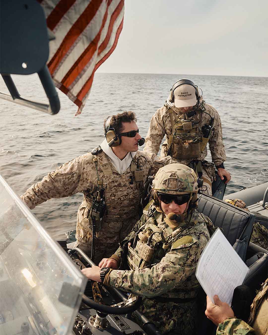 Nick O’Sullivan and his team on a boat.