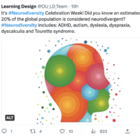 Illustrated person's profile filled with colored concentric circles to represent different ways of thinking