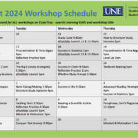 Septemer and October workshop schedule