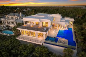 gorgeous white 2story beach front home