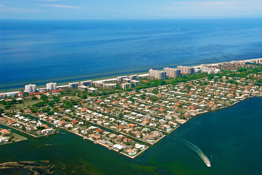 The view from above Longboat Key.