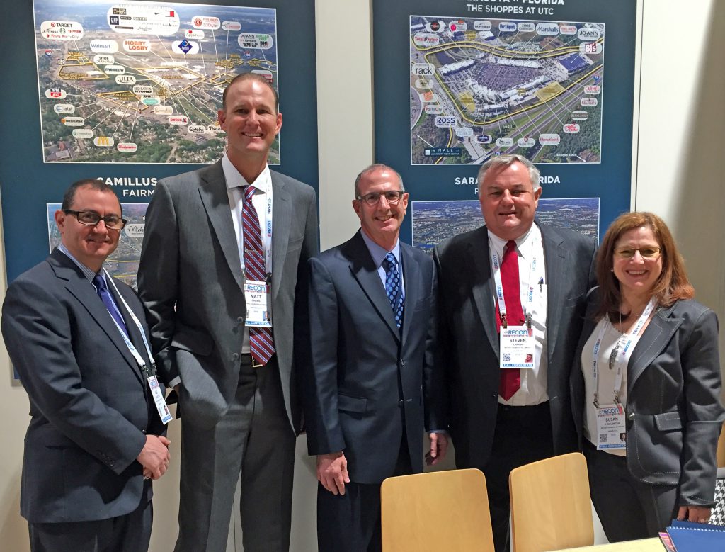 Lee DeLieto, Jr.; Matt Drews, Director, MS&C Commercial; Mark Chait of Benderson Development; Steven Larkin; and Susan Goldstein at ICSC Las Vegas in May.