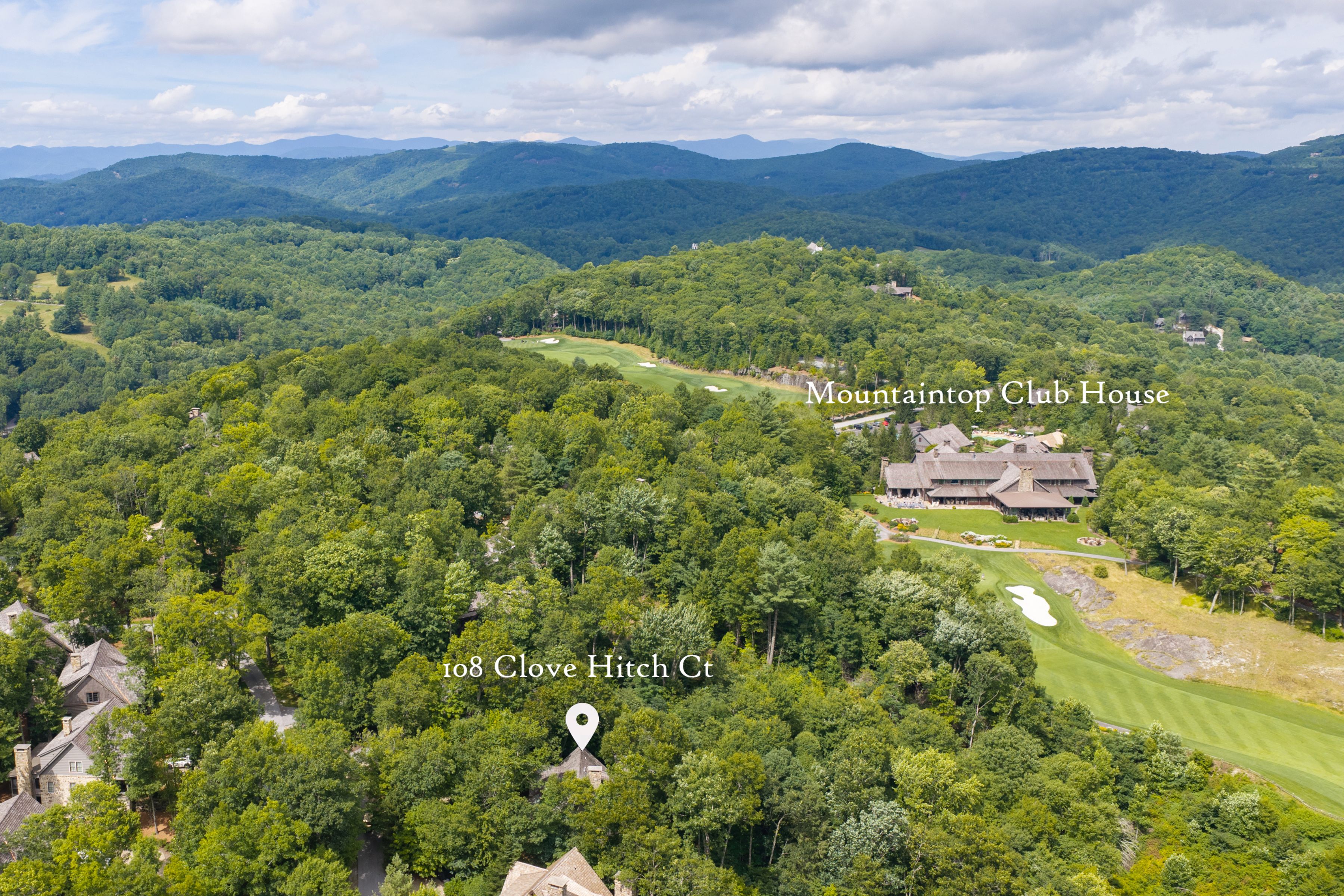 108 Clove Hitch Court, aerial view in Mountaintop Golf & Lake Club