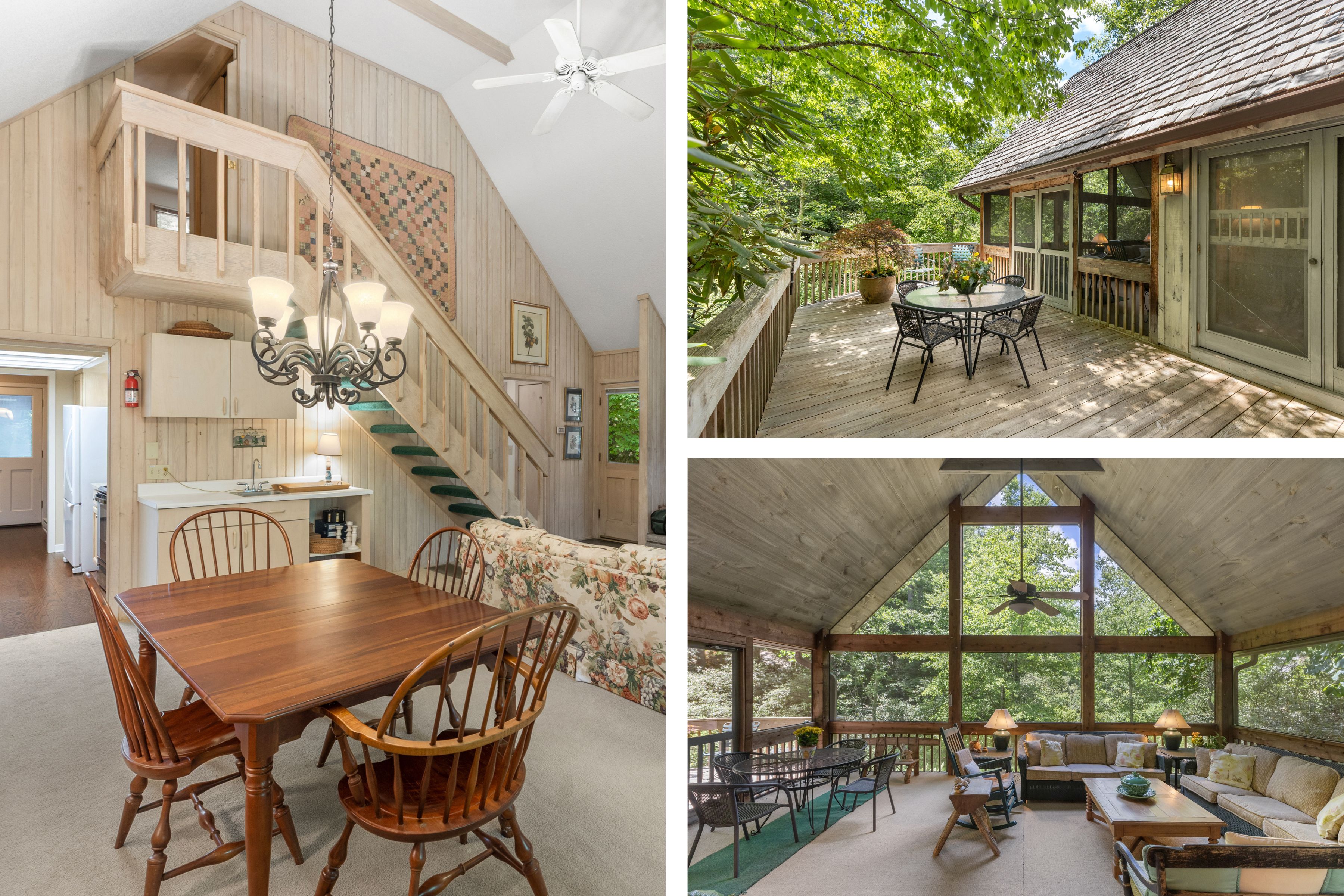 Connected living and dining spaces at 140 Wildflower Drive