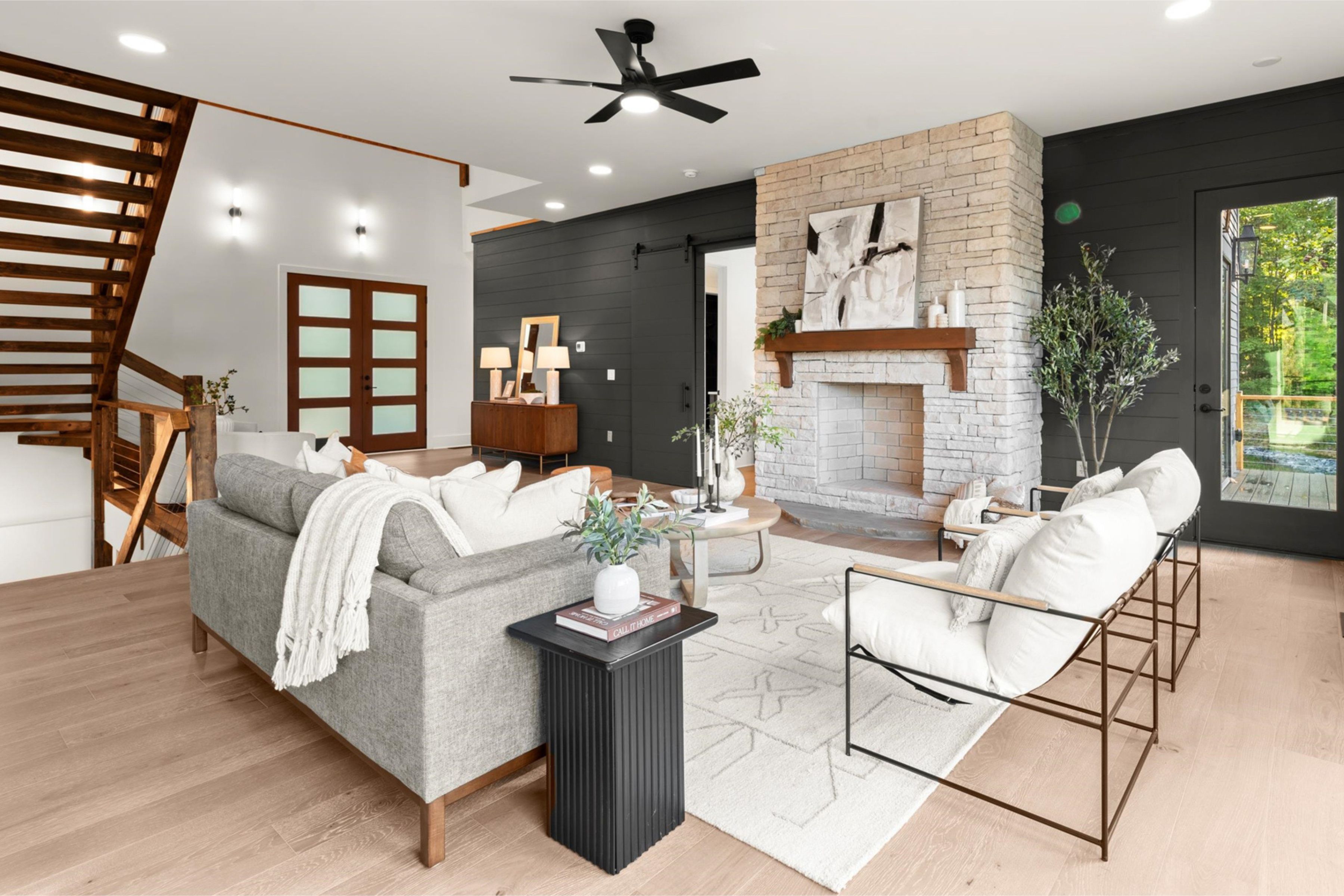 Exterior gardens and pathways