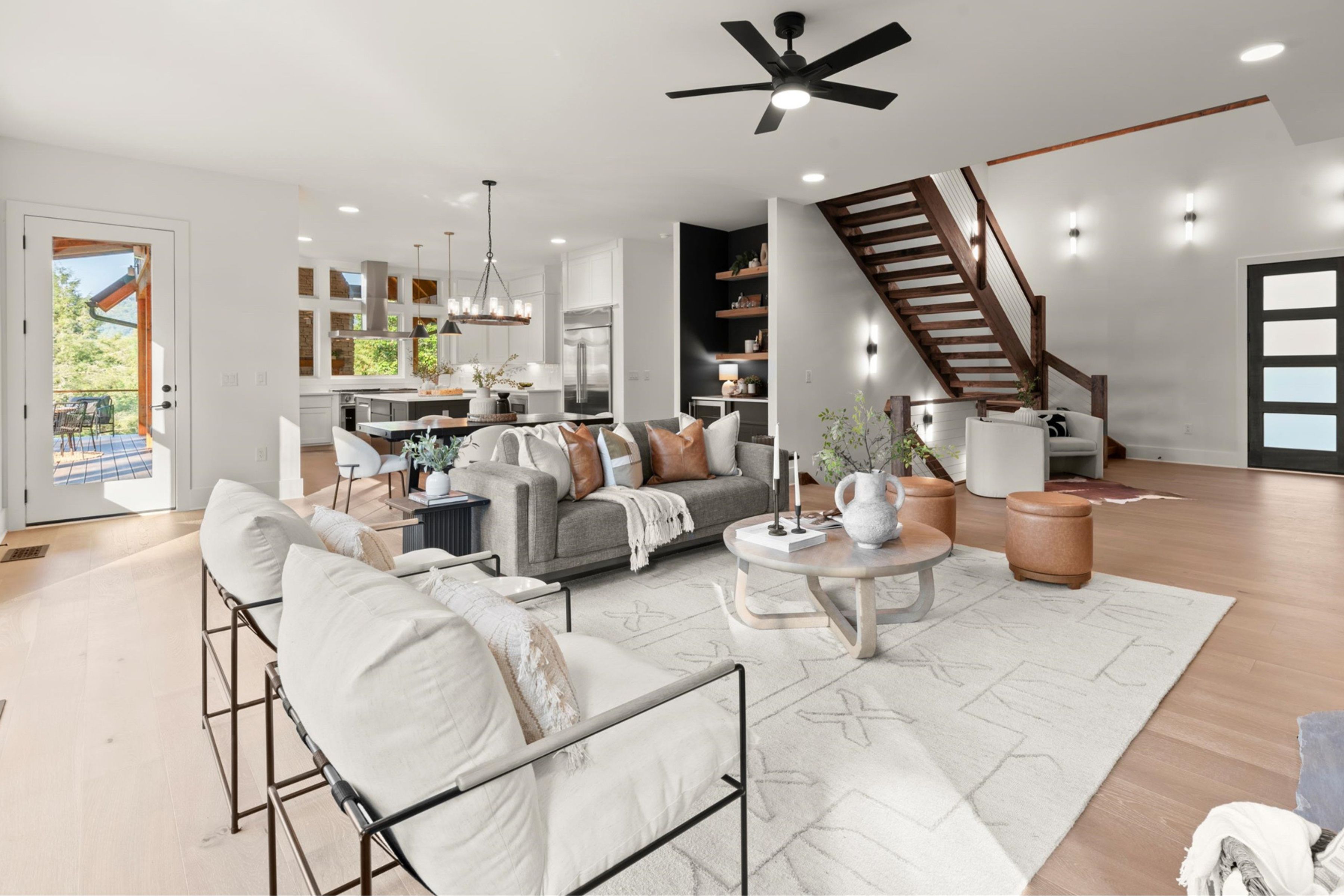 Exterior gardens and pathways