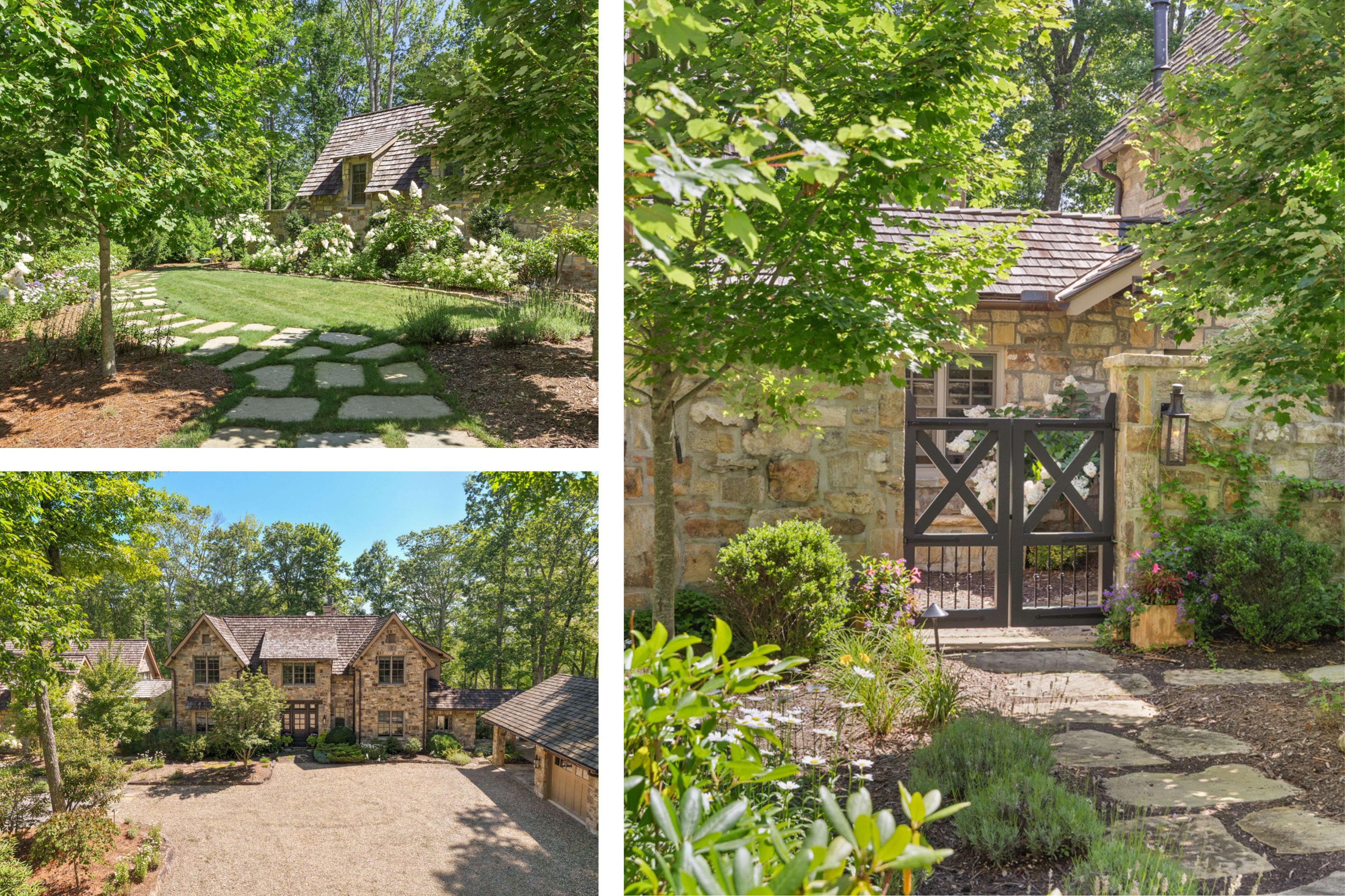 Exterior gardens and pathways