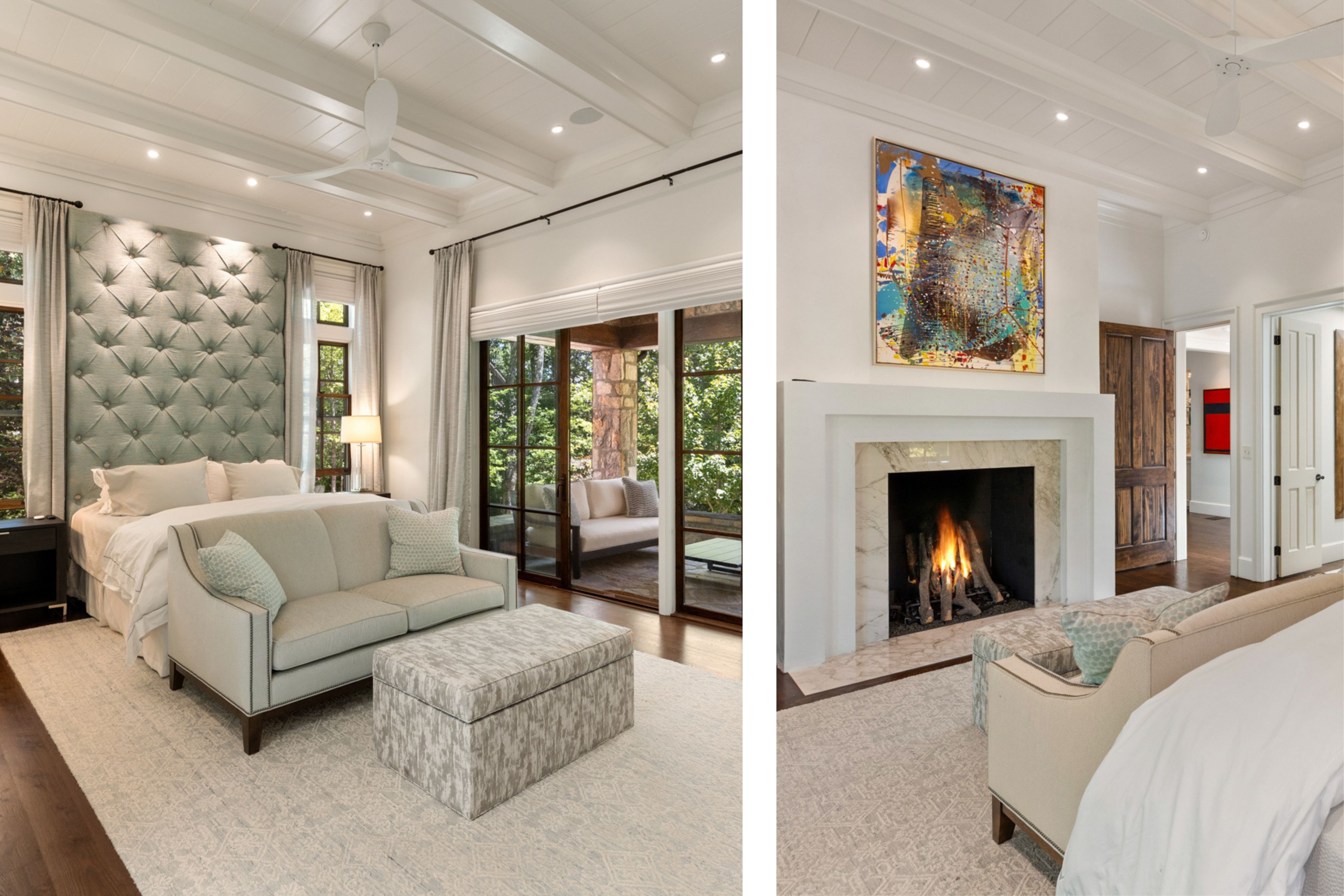 Upstairs sitting area and elevator