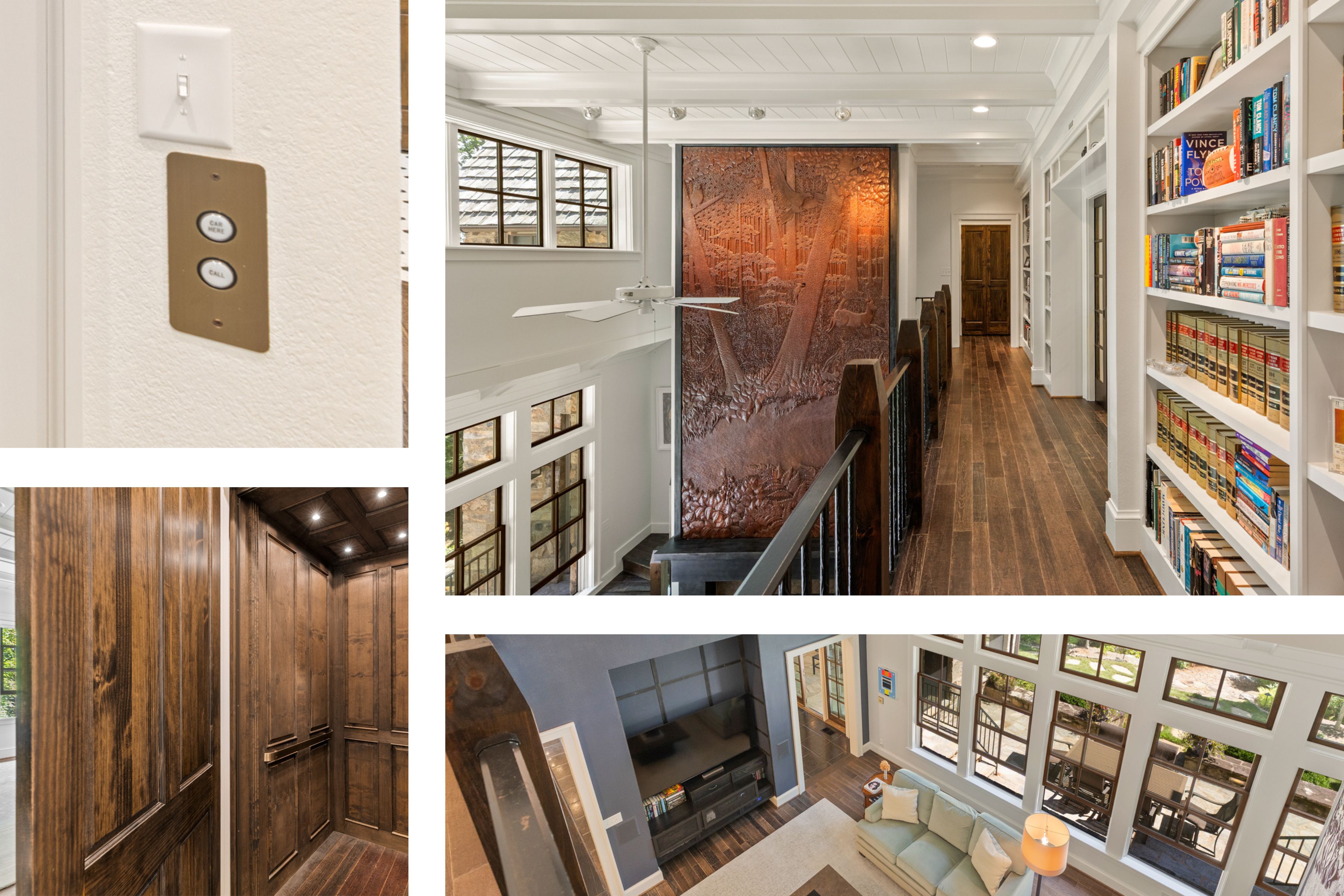 Elevator, closets, and upstairs systems