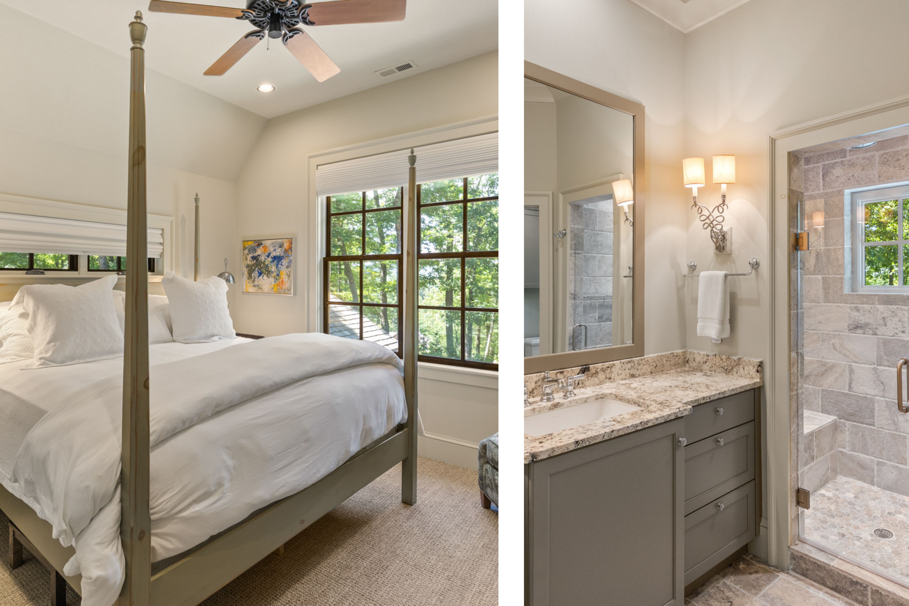 Guest bedroom and bathroom