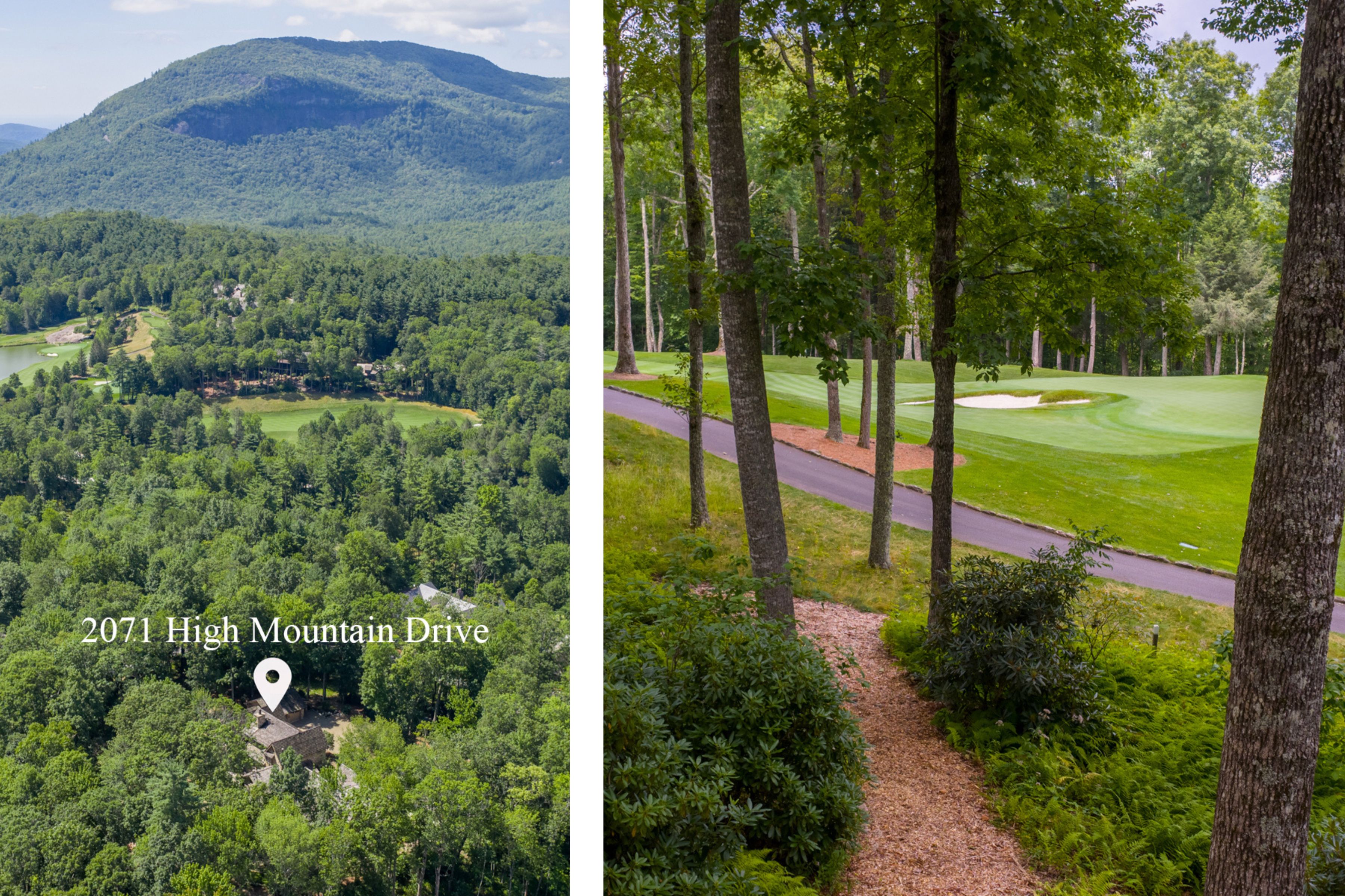Aerial location map and golf course