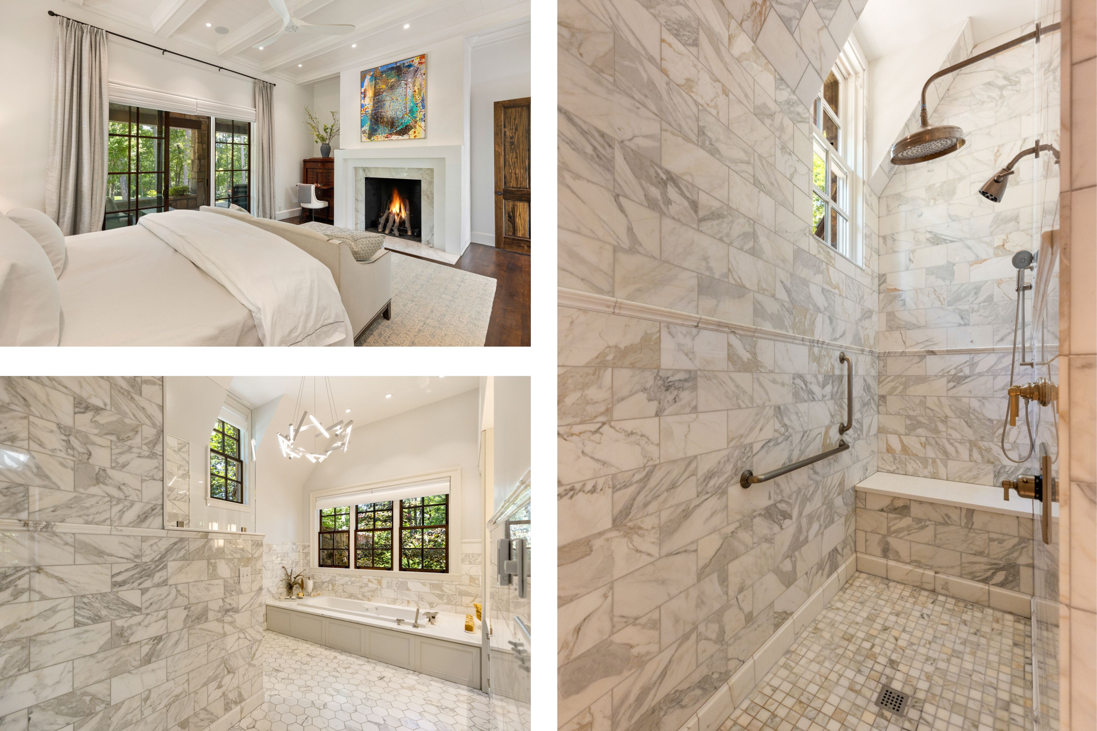 Primary suite and bathrooms