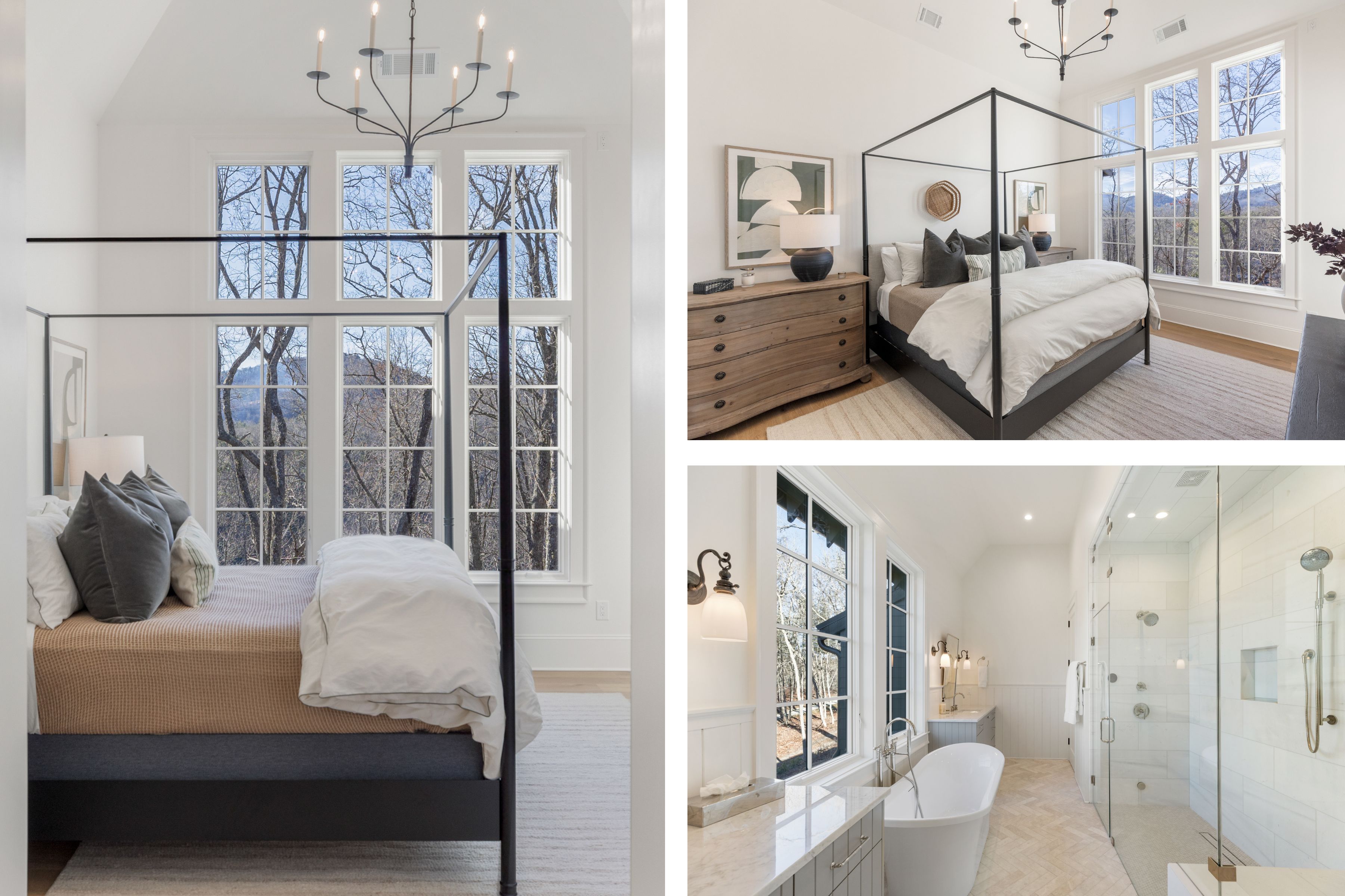 Primary-bedroom photography from a recently completed Tocami home