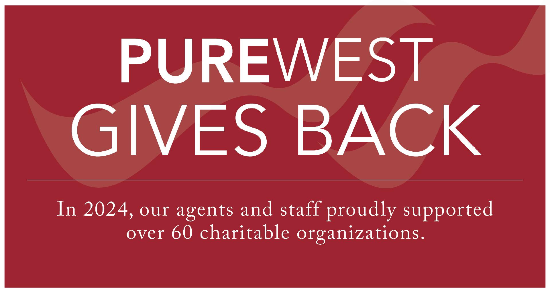 PUREWEST GIVES BACK