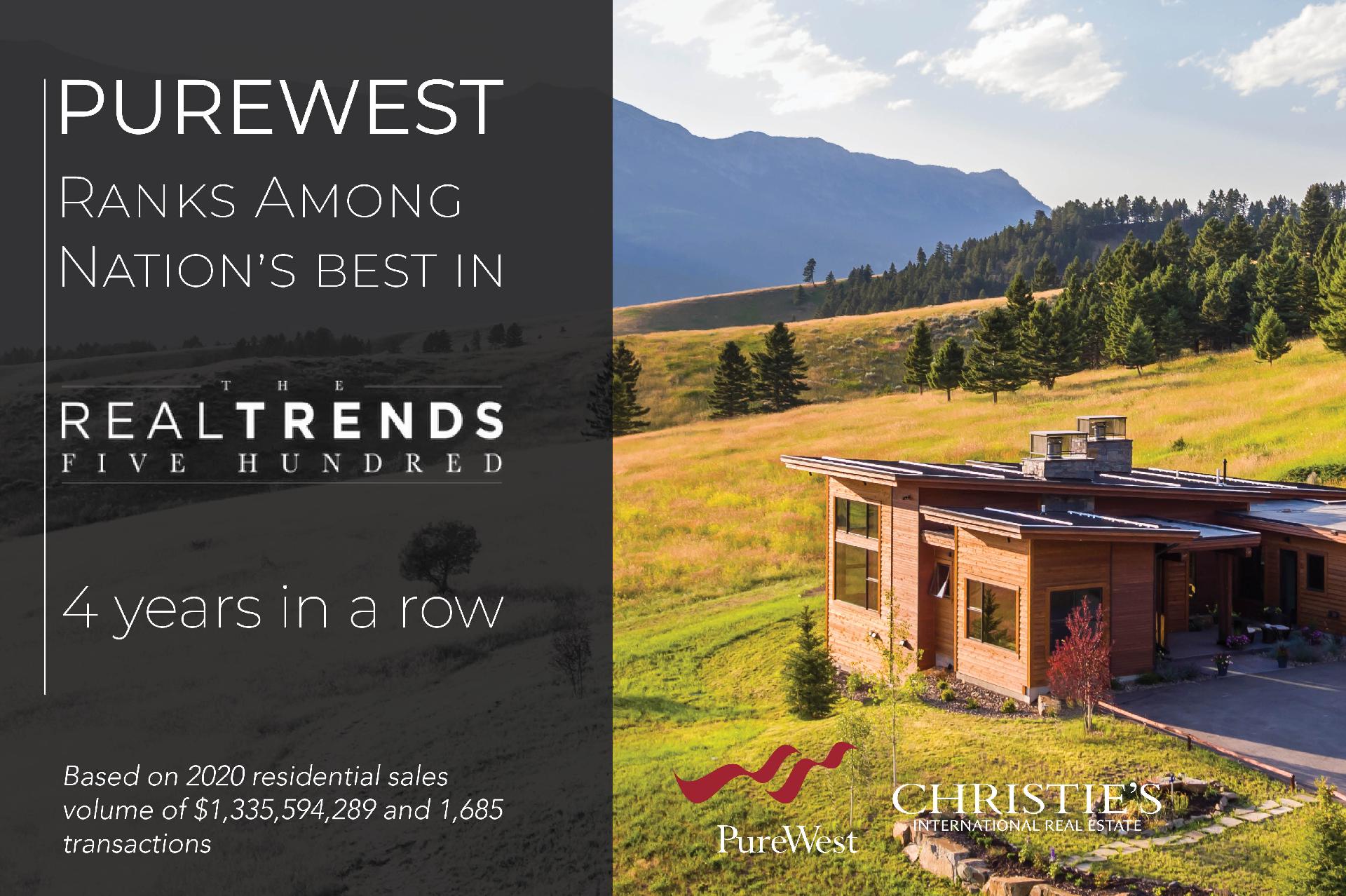PUREWEST RANKS AMONG TOP REAL ESTATE COMPANIES IN AMERICA